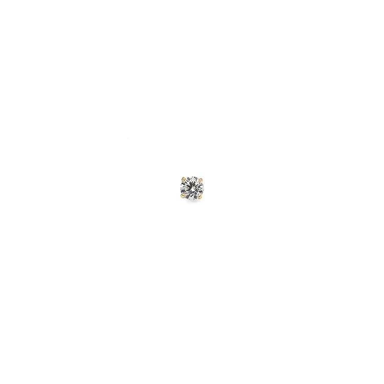 1/2 par 3 mm örhängen i 9 karat guld med zirkon - Gold Collection