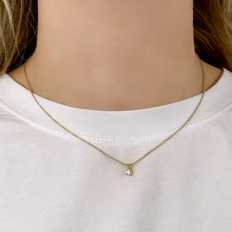 runt hängen i 9 karat guld - Gold Collection