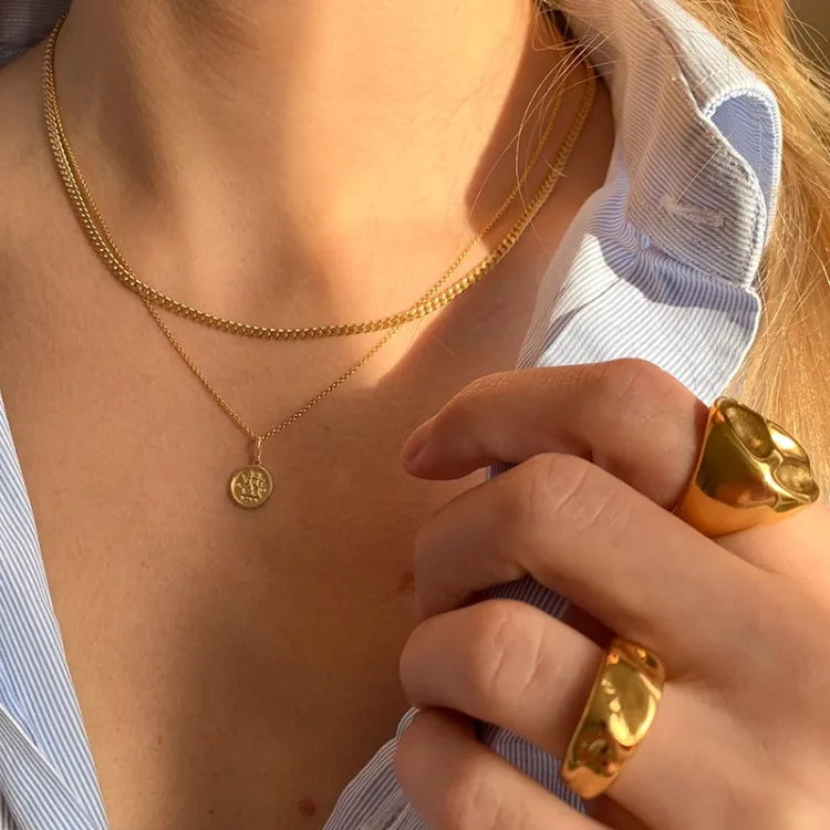 stjärnteck tvillingarna hängen i 9 karat guld - Gold Collection