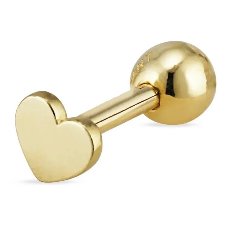 hjärta helix piercing i 9 karat guld - Gold Collection