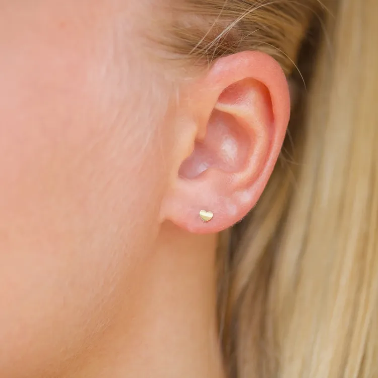 hjärta helix piercing i 9 karat guld - Gold Collection