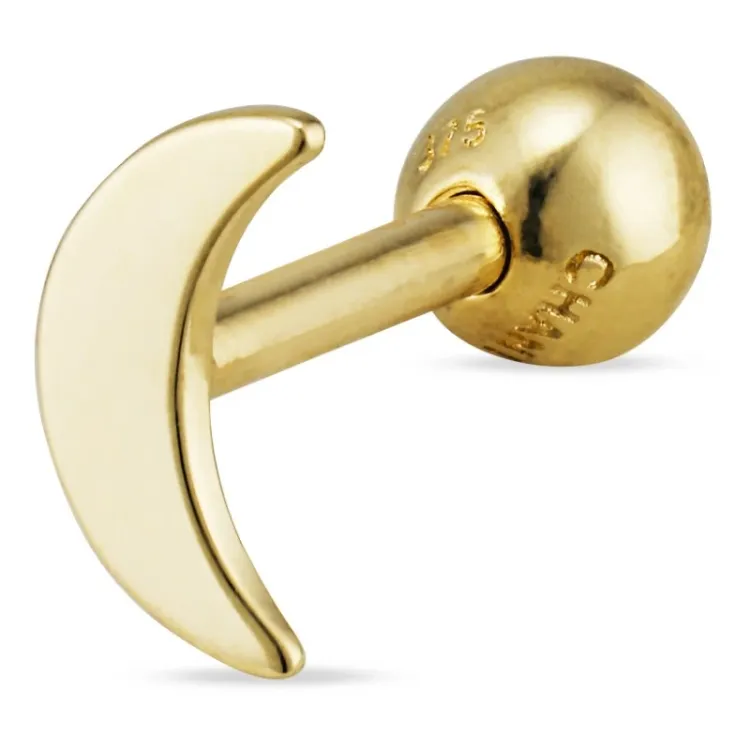 måne helix piercing i 9 karat guld - Gold Collection
