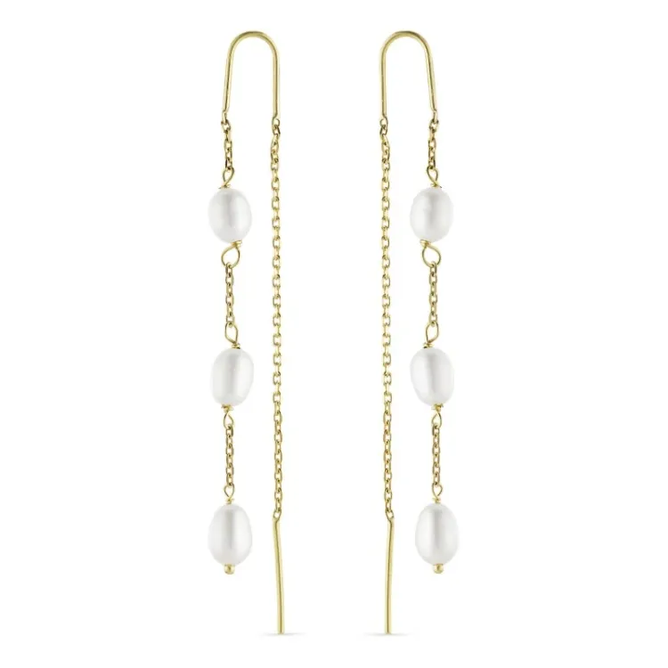 4 mm pärlörhängen i 9 karat guld - Gold Collection