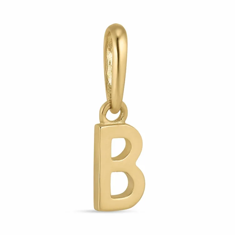 bokstav b hängen i 9 karat guld - My Letter