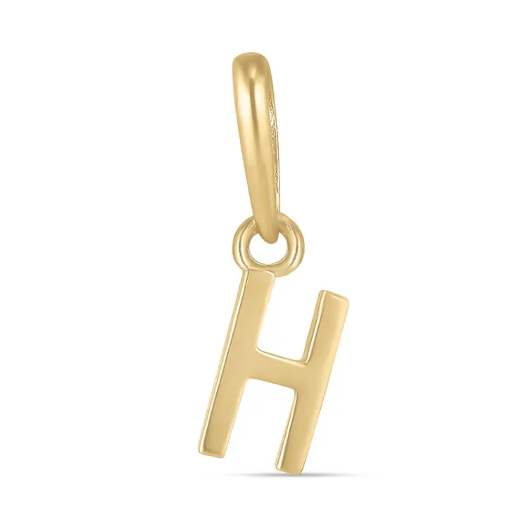 bokstav h hängen i 9 karat guld - My Letter