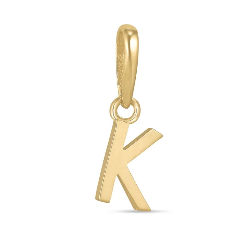 bokstav k hängen i 9 karat guld - My Letter