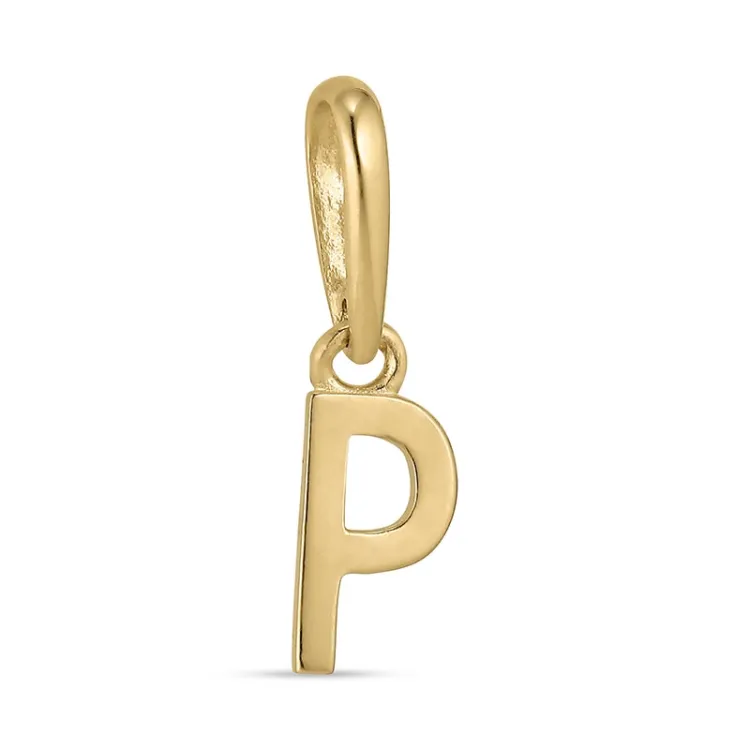 bokstav p hängen i 9 karat guld - My Letter