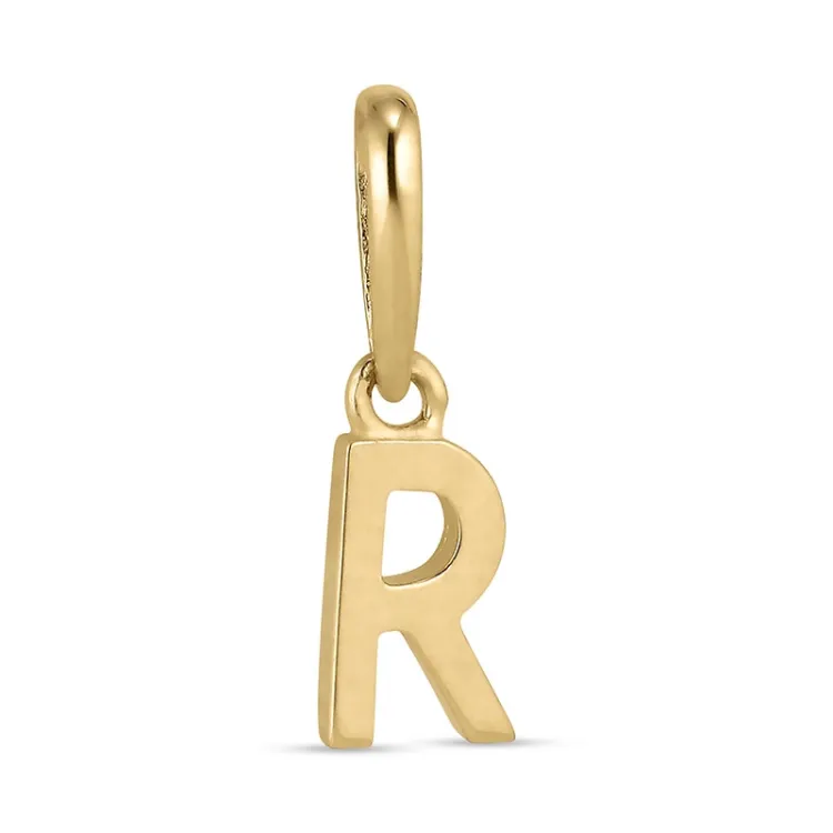 bokstav r hängen i 9 karat guld - My Letter