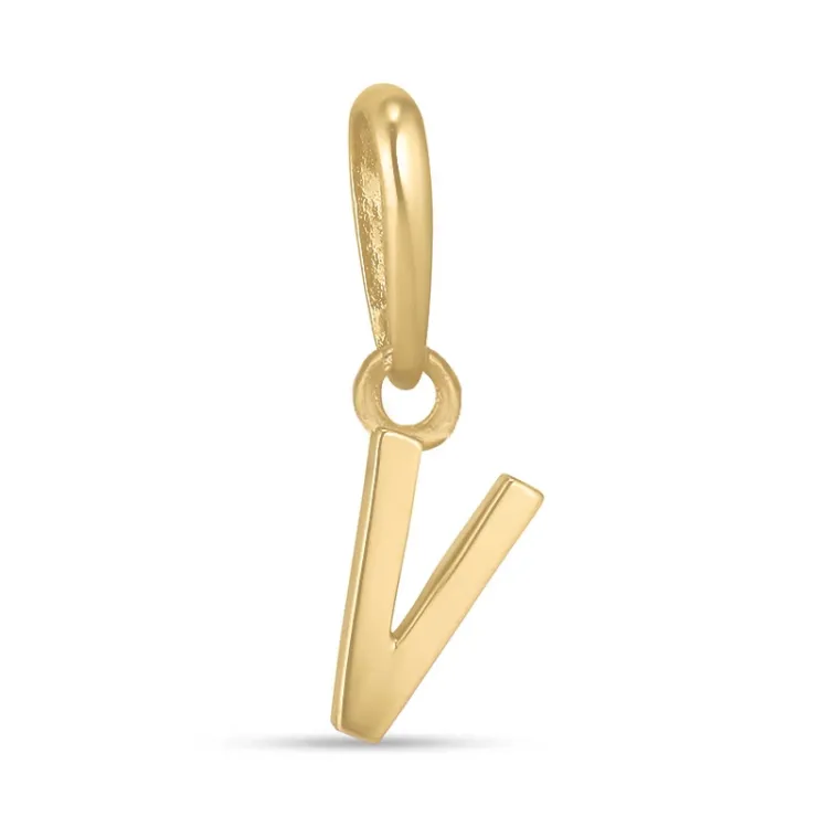 bokstav v hängen i 9 karat guld - My Letter