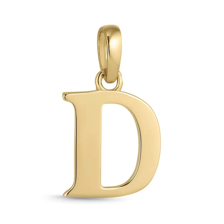 bokstav d hängen i 9 karat guld - My Letter