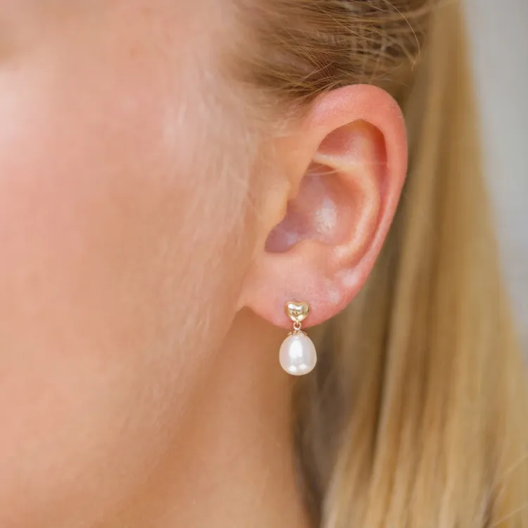 hjärta örhängen i 14 karat guld - Gold Collection