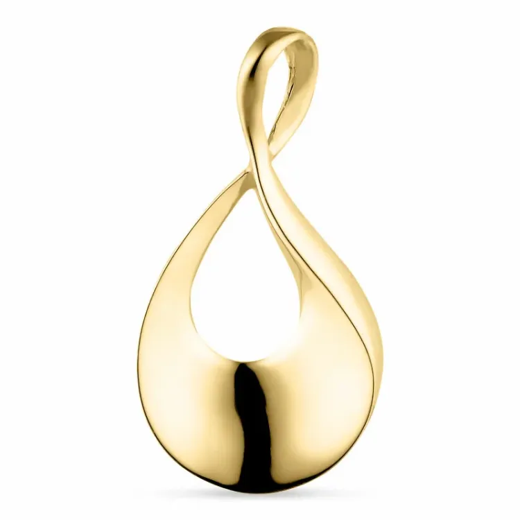 droppe hängen i 14 karat guld - Gold Collection