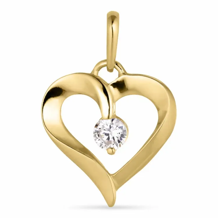 hjärta hängen i 14 karat guld - Gold Collection
