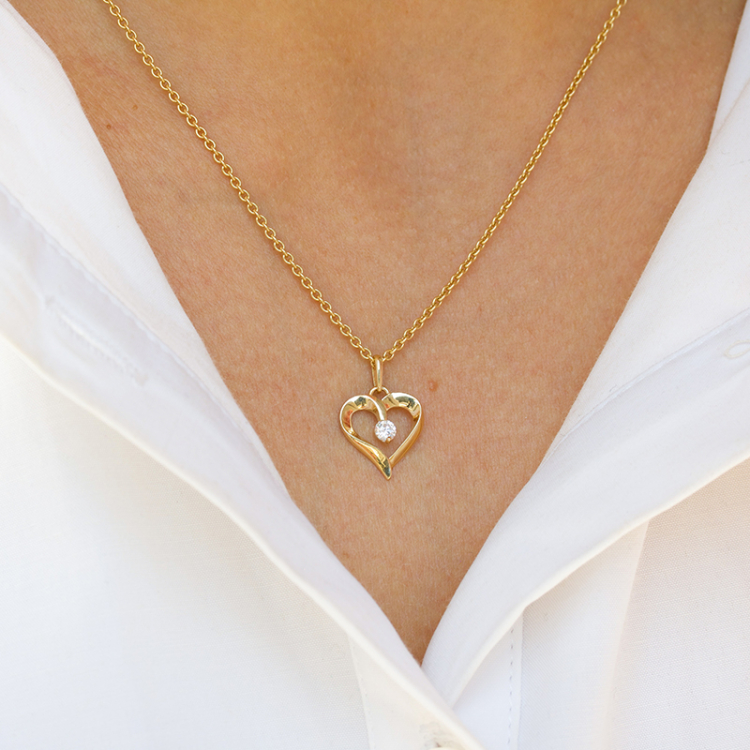 hjärta hängen i 14 karat guld - Gold Collection