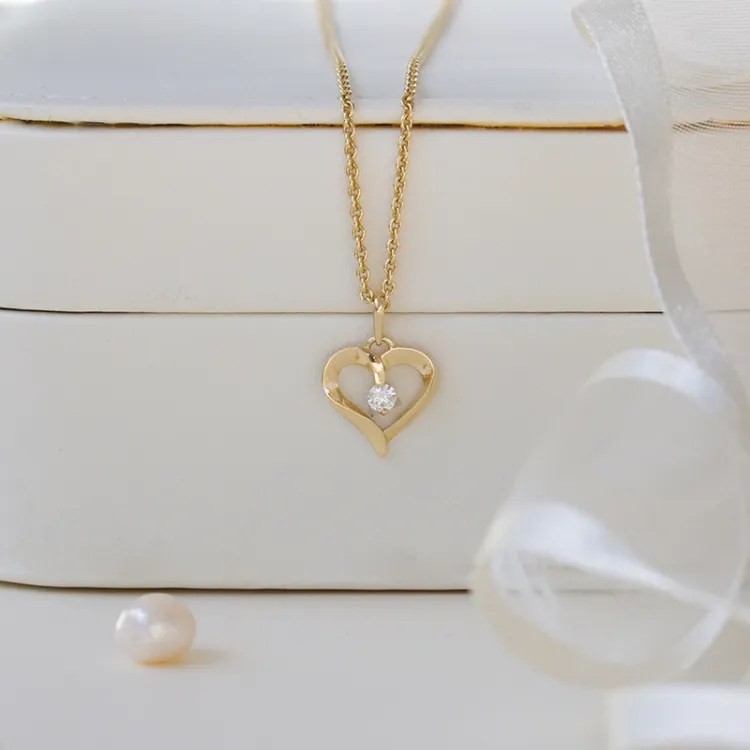 hjärta hängen i 14 karat guld - Gold Collection