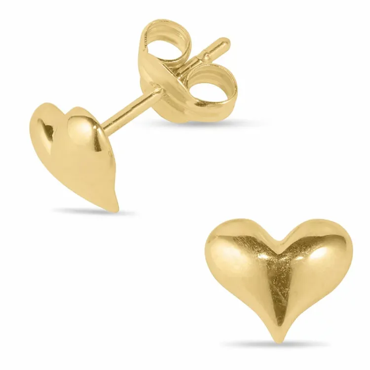 hjärta örhängen i 14 karat guld - Gold Collection