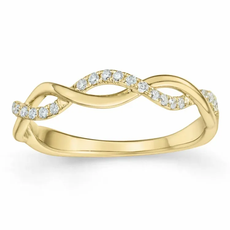diamant ring i 14  karat guld 0,15 ct