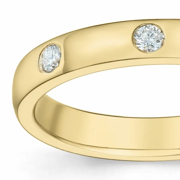 diamant alliancring i 14  karat guld 0,10 ct