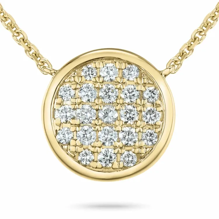 45 cm halsband med hängen i 14 karat guld 0,207 ct