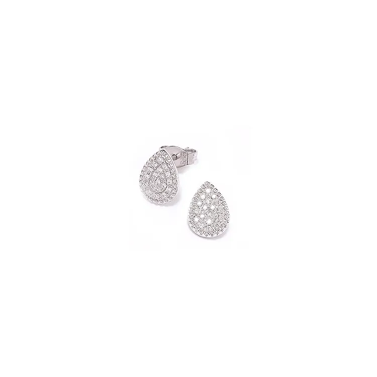 droppe diamantörhängen i 14 karat vitguld med diamant 