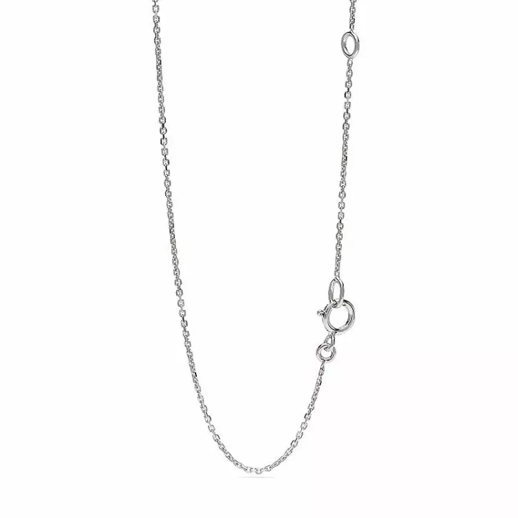 Droppformad hängen med halskedja i 14 carat vitguld 0,13 ct