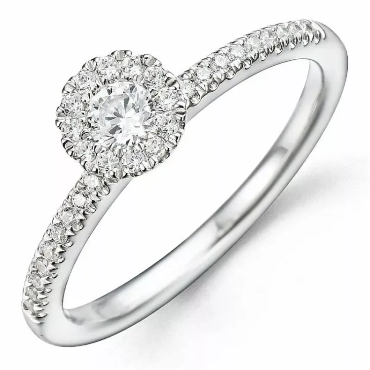 Beställningsvare - diamantring i 14 karat vitguld 0,16 ct 0,17 ct
