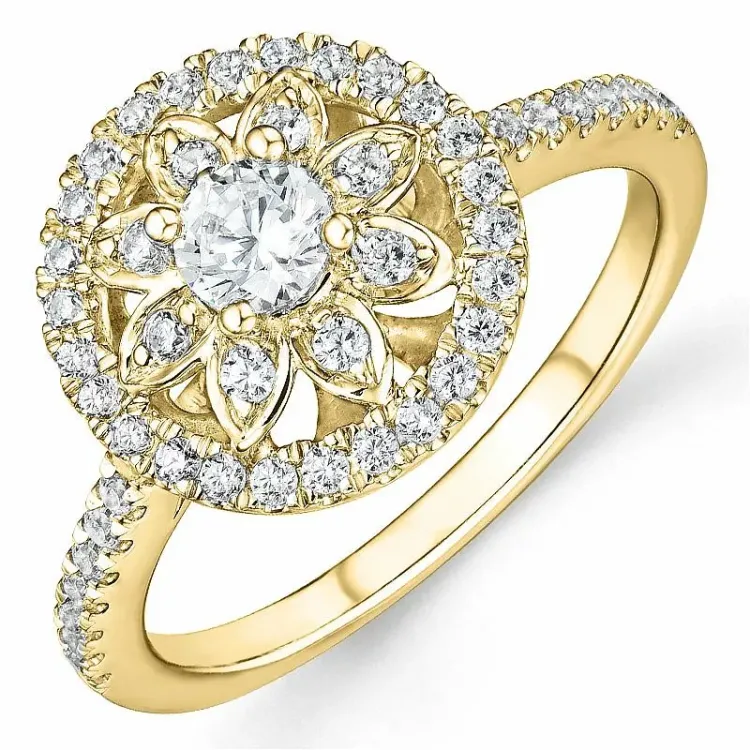 Beställningsvare - diamantring i 14  karat guld 0,26 ct 0,39 ct