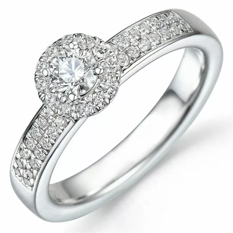 Beställningsvare - diamantring i 14 karat vitguld 0,26 ct 0,25 ct
