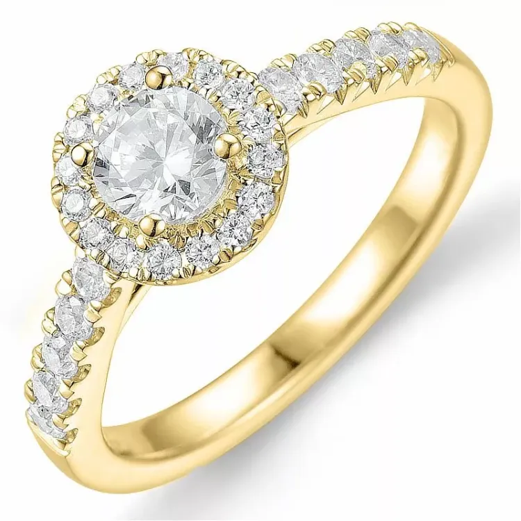 Beställningsvare - briljantring i 14 karat guld 0,52 ct 0,38 ct