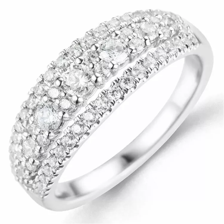 Beställningsvare - diamantring i 14 karat vitguld 0,75 ct