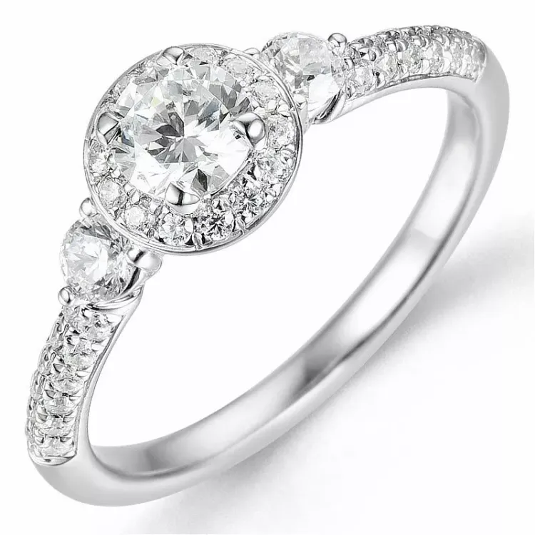Beställningsvare - diamantring i 14 karat vitguld 0,40 ct 0,48 ct