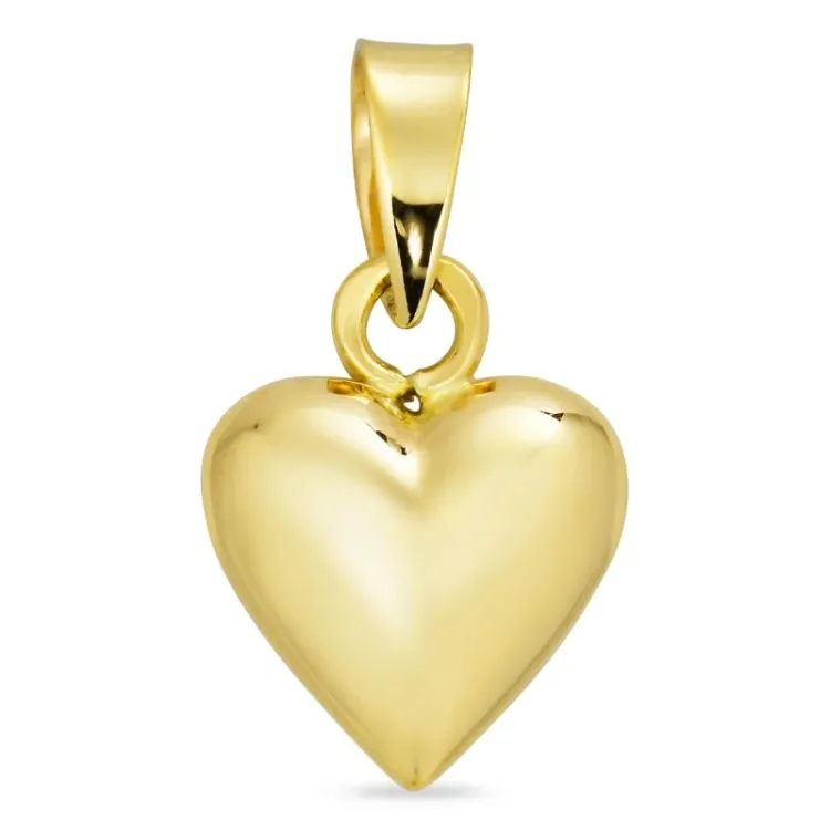 8,5 x 10 mm hjärta hängen i 8 karat guld - Amoré