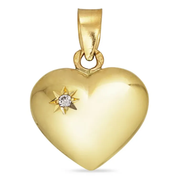 11,5 x 13,5 mm hjärta hängen i 8 karat guld - Amoré