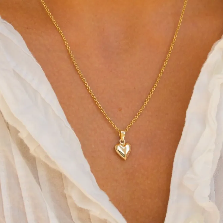 9 x 11 mm hjärta hängen i 14 karat guld - Amoré