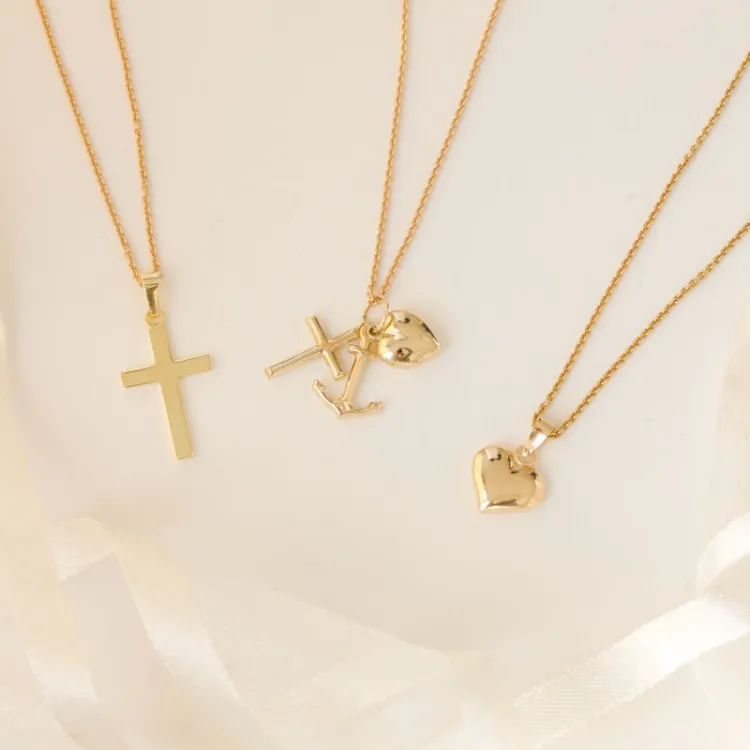 10 x 11 mm hjärta hängen i 14 karat guld - Amoré