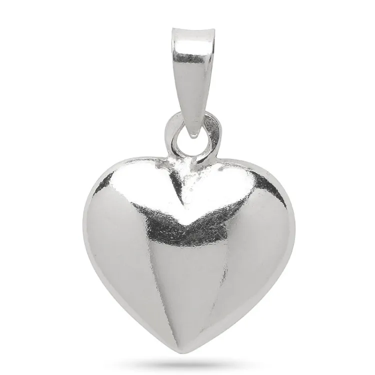 12 x 14 mm hjärta hängen i silver - Amoré