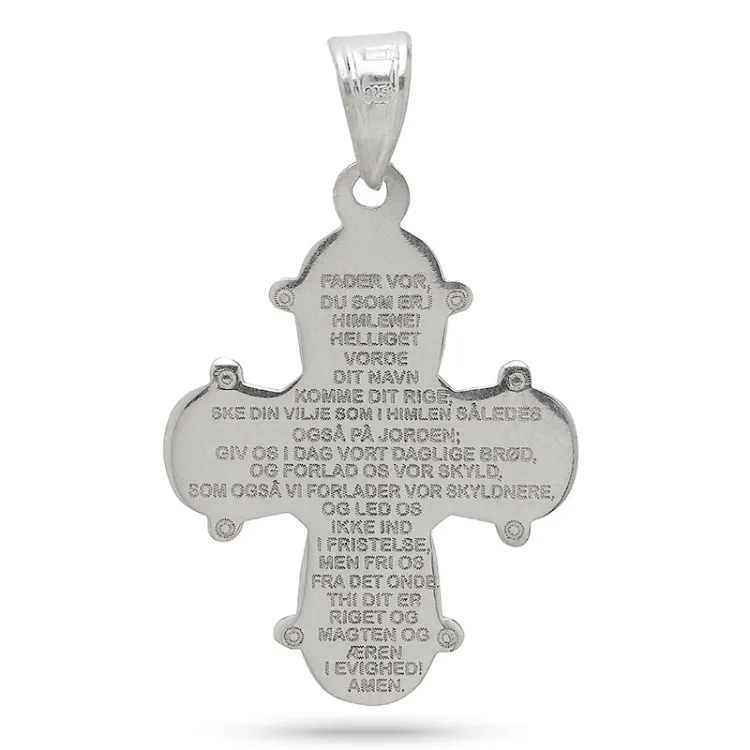 18 x 30 mm dagmarkors i silver - Amoré