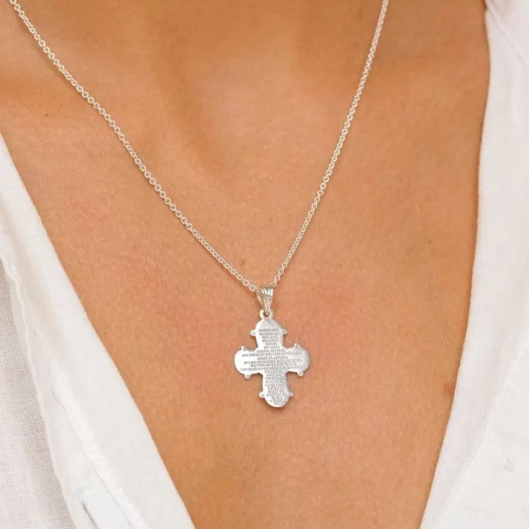 18 x 30 mm dagmarkors i silver - Amoré