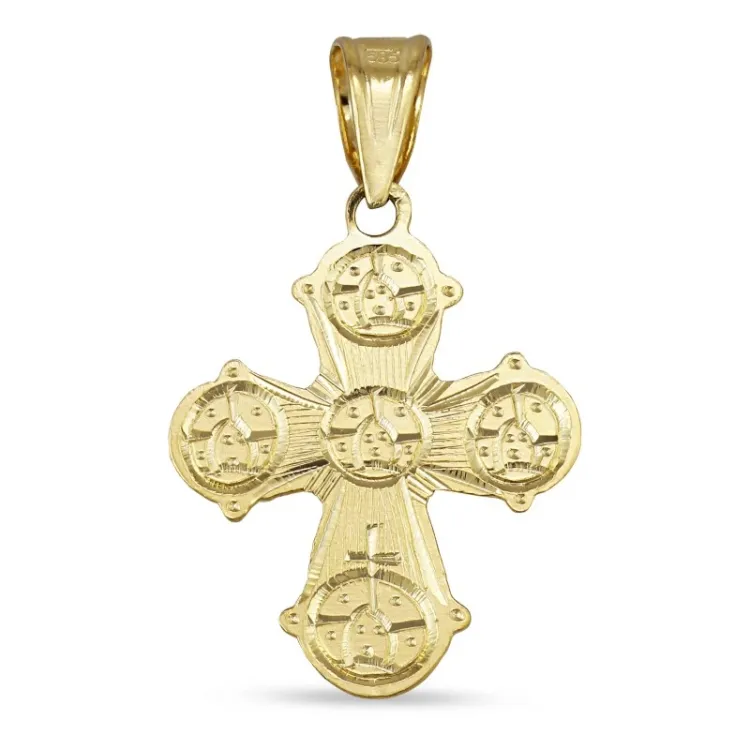 15 x 25 mm dagmarkors i 14 karat guld - Amoré