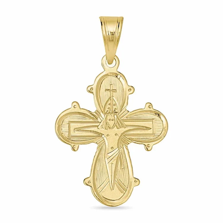 17 x 29 mm dagmarkors i 14 karat guld - Amoré