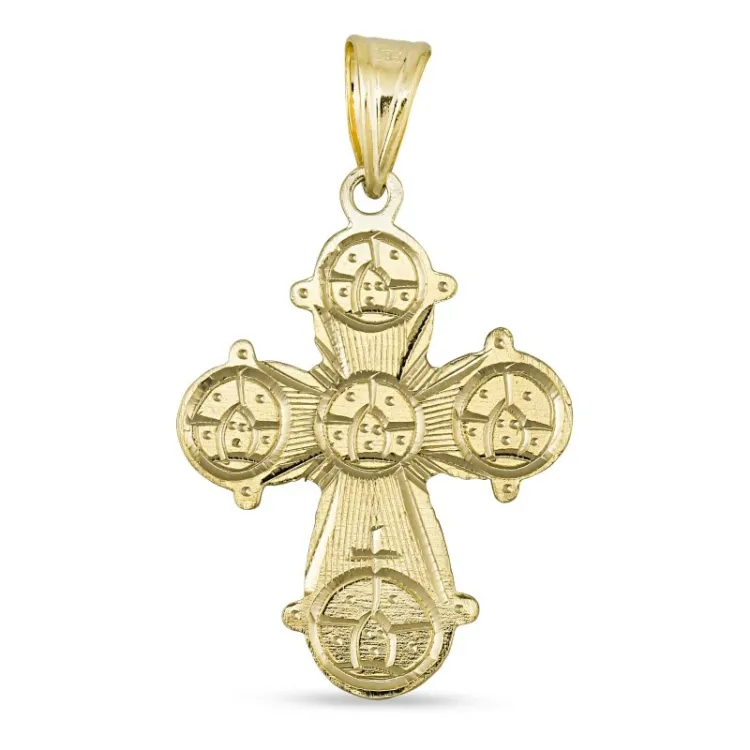 17 x 29 mm dagmarkors i 14 karat guld - Amoré