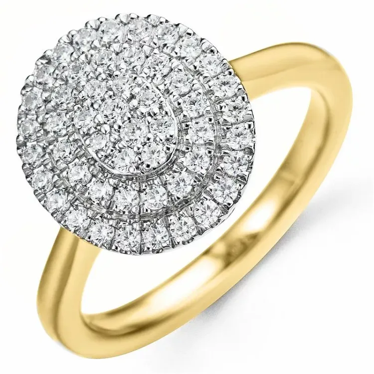 Beställningsvare - diamantring i 14  karat guld- och vitguld 0,51 ct
