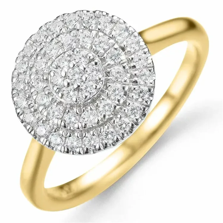 Beställningsvare - diamantring i 14  karat guld- och vitguld 0,42 ct