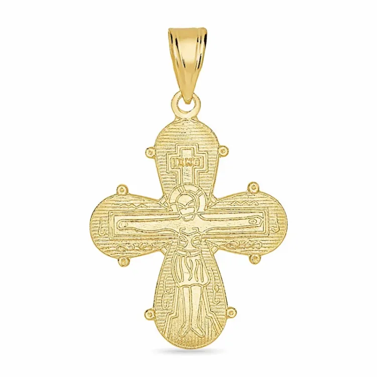 18 x 30 mm dagmarkors i 14 karat guld - Amoré