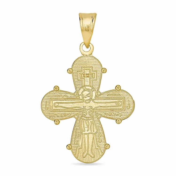 18 x 30 mm dagmarkors i 14 karat guld - Amoré