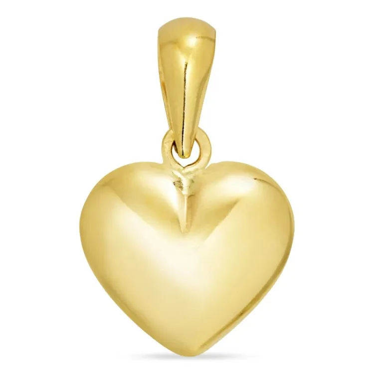 12 x 13 mm hjärta hängen i 14 karat guld - Amoré
