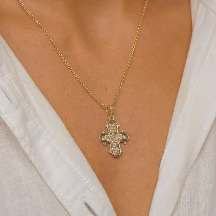 19 x 30 mm dagmarkors i 8 karat guld - Amoré