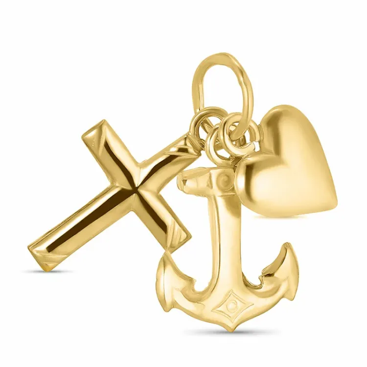 tro-hopp-kärlek hängen i 8 karat guld - Amoré