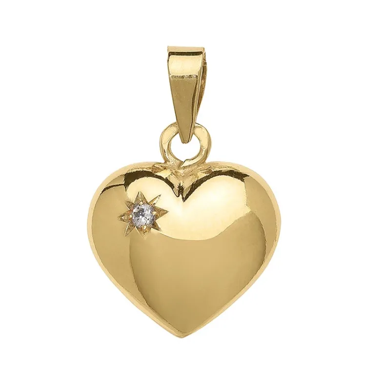 12 x 13 mm hjärta hängen i 8 karat guld - Amoré