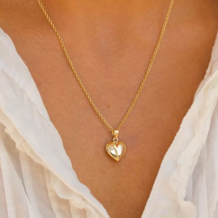 12 x 13 mm hjärta hängen i 8 karat guld - Amoré